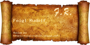 Feigl Rudolf névjegykártya